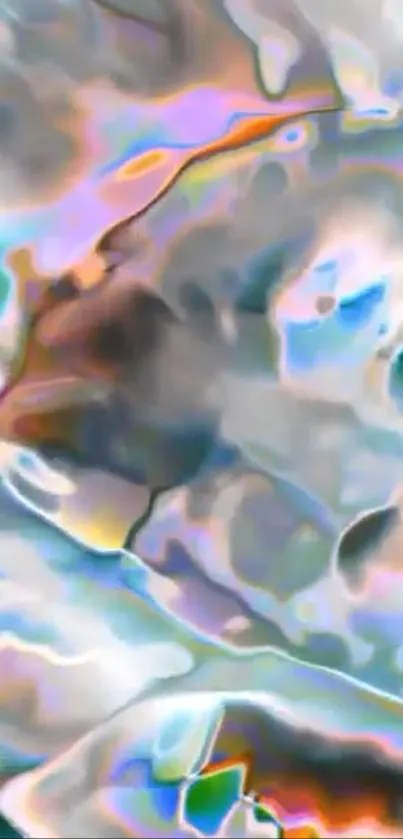 Colorful abstract waves in fluid motion.