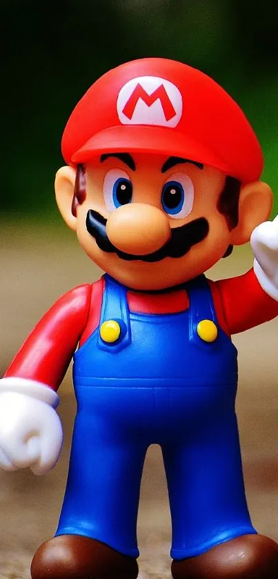 Animated character with red cap on green background.