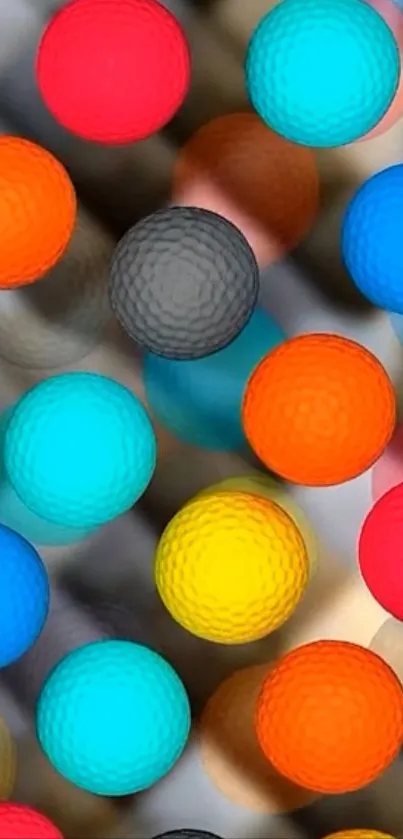Colorful bokeh balls pattern in vibrant colors.