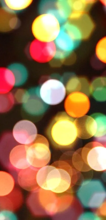 Colorful bokeh lights wallpaper with vibrant glow.