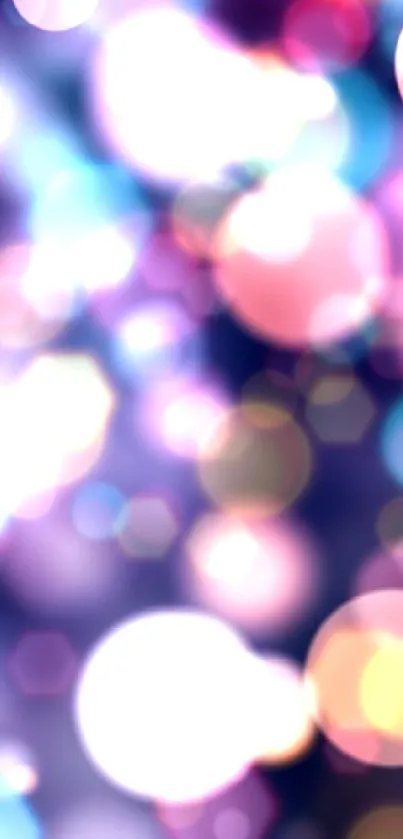 Vibrant mobile wallpaper with a colorful bokeh effect.