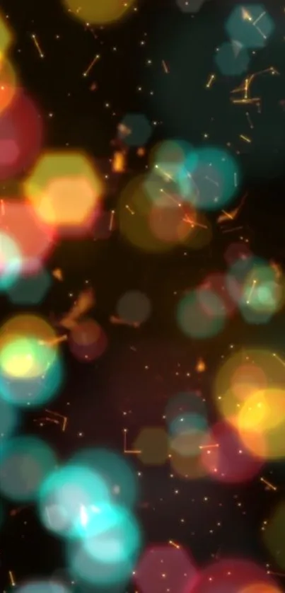 Colorful bokeh wallpaper with vibrant lights and abstract patterns.