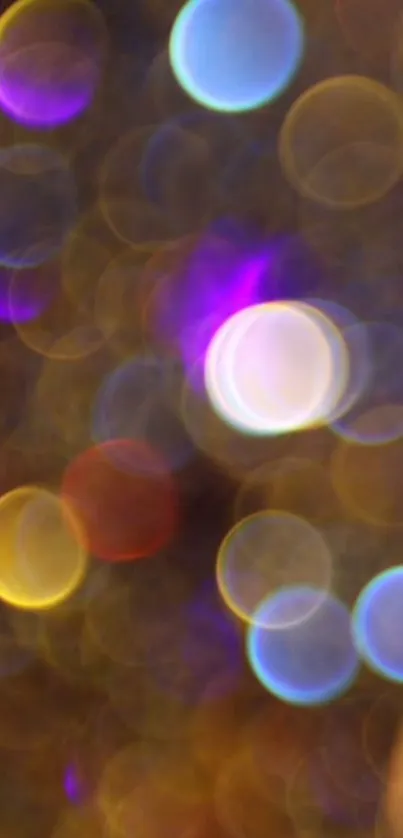 Colorful bokeh wallpaper with vibrant circles in a dreamy style for mobile screens.