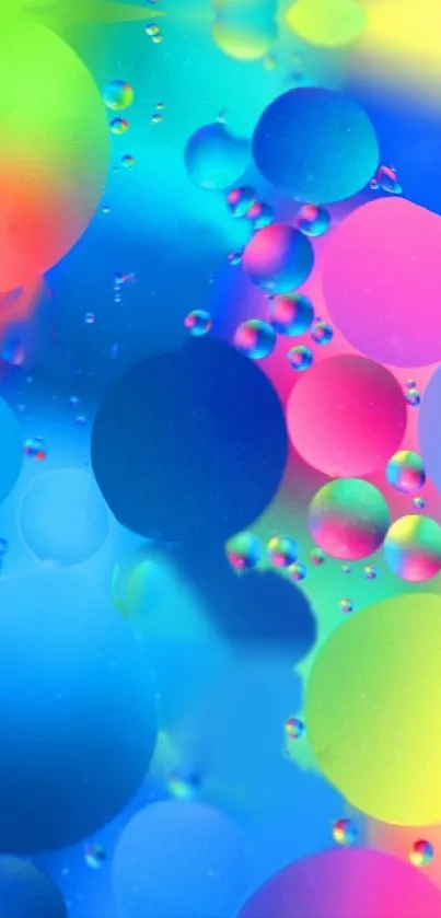 Vibrant and colorful abstract bubble wallpaper.