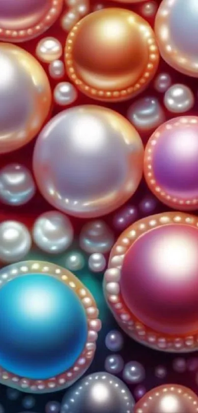 Colorful 3D bubbles wallpaper with vibrant colors for mobile devices.