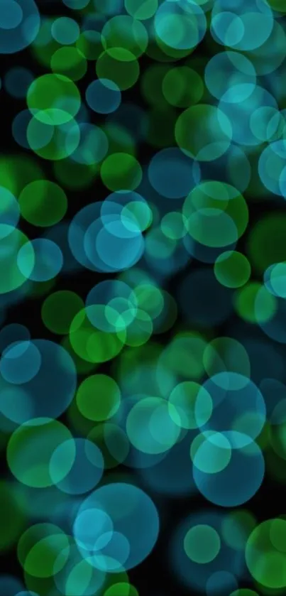 Abstract blue and green bubble wallpaper art.