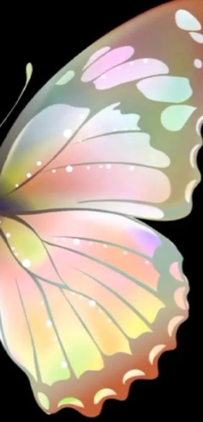 Vibrant pastel butterfly art design for mobile wallpaper.