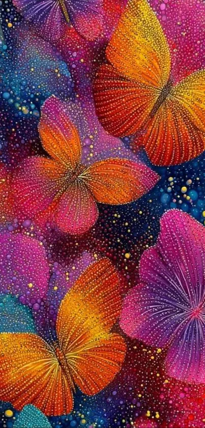 Colorful butterfly art with vibrant hues