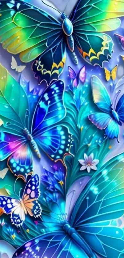Vibrant fantasy butterfly art with colorful wings.