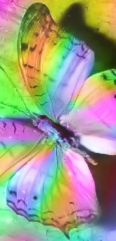 Colorful butterfly fantasy art with vibrant hues and glowing effects.