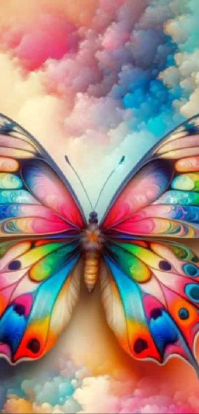 Colorful butterfly artwork for mobile wallpaper.