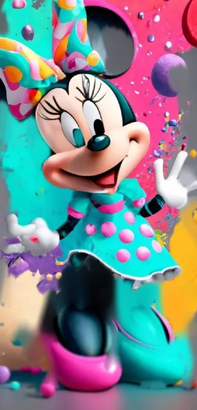 Colorful cartoon character in vibrant design.