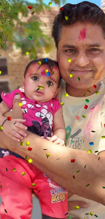 Colorful confetti celebration with joyful atmosphere.