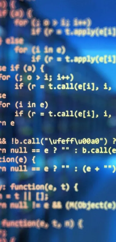 Colorful code on a blurred background, perfect for tech enthusiasts.