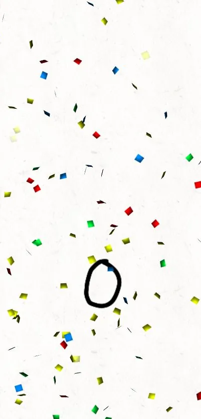 Colorful confetti on a white background, perfect for celebrations.