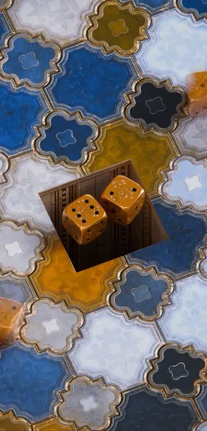 Colorful dice pattern wallpaper for phones.