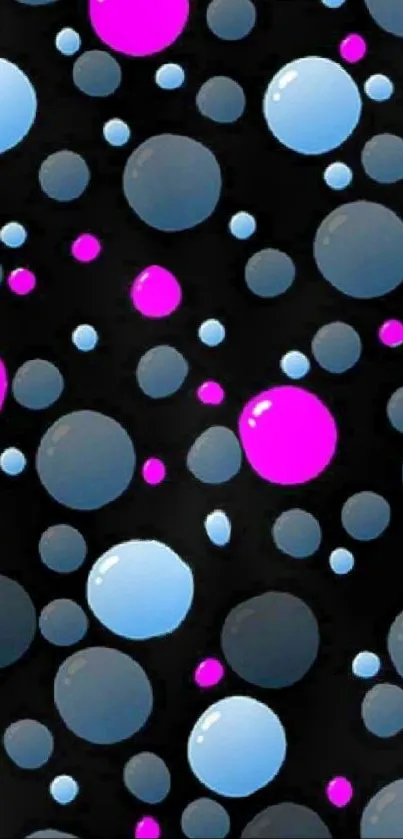 Vibrant wallpaper with colorful dots on a dark background.