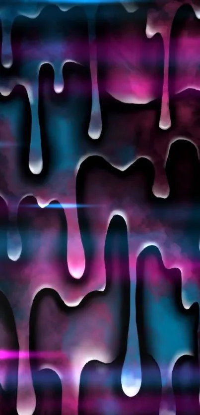 Vibrant abstract mobile wallpaper with drips of color.