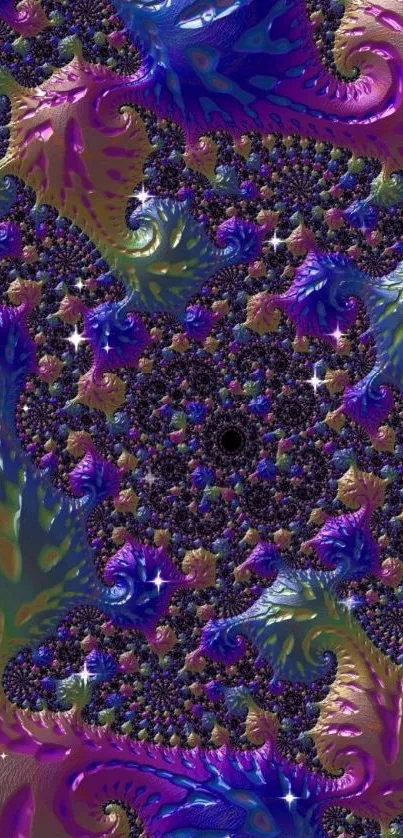 Intricate fractal design with vibrant colors.