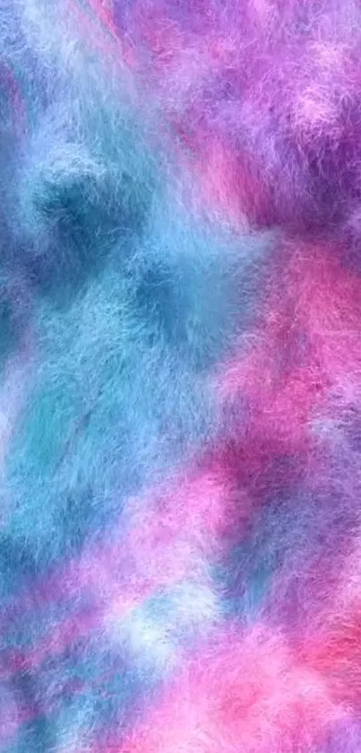 Vibrant mobile wallpaper with a fuzzy blue and purple texture.