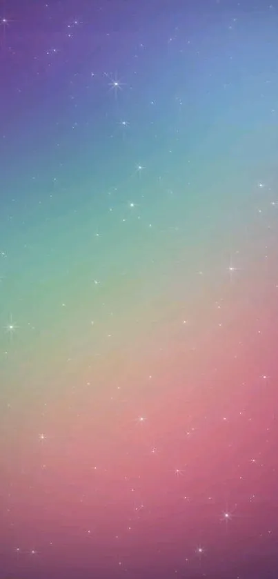 Colorful galaxy wallpaper with stars.