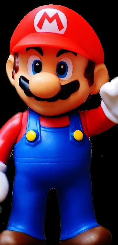 Colorful gaming character on black background for mobile wallpaper.