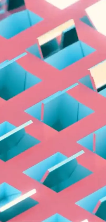Colorful geometric 3D design wallpaper