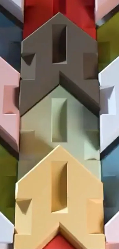 Colorful geometric shapes with vibrant design.