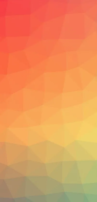 Vibrant geometric gradient mobile wallpaper with warm colors.