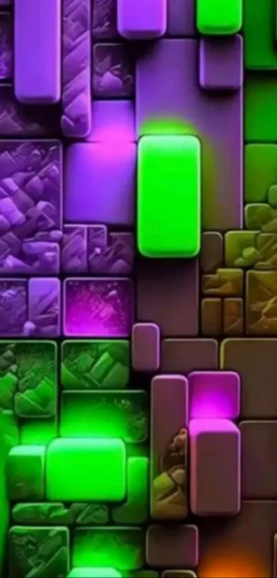 Colorful geometric abstract wallpaper with vibrant patterns.