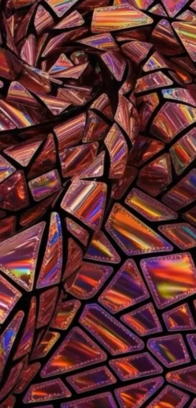 Geometric colorful mosaic pattern wallpaper.