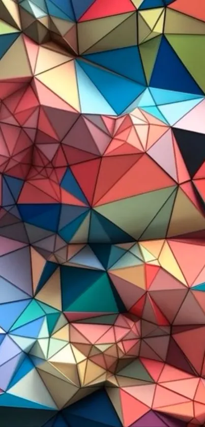 Vibrant abstract geometric pattern wallpaper.