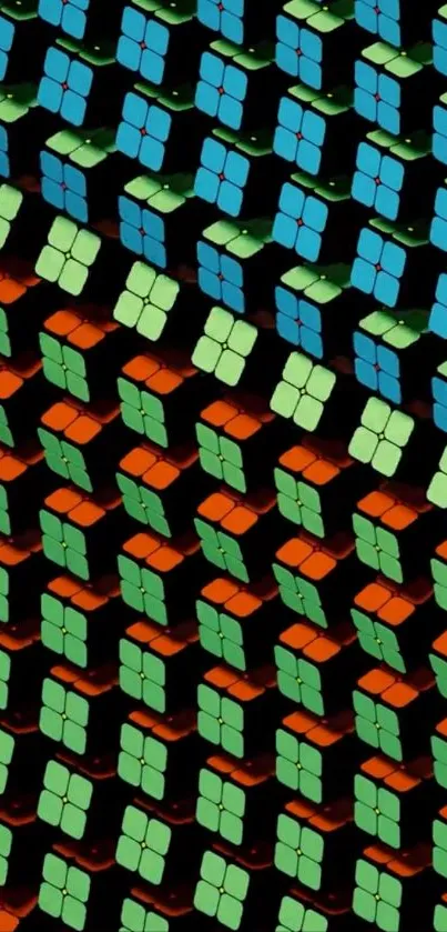 Colorful geometric pattern design wallpaper.