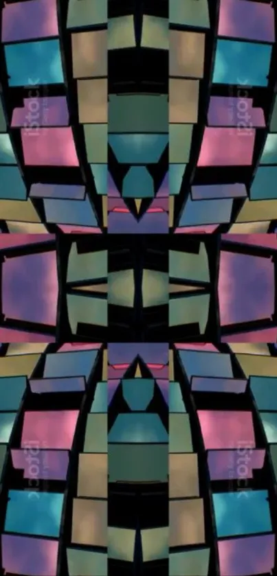 Colorful geometric pattern with abstract design.