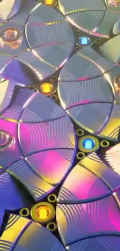 Vibrant geometric abstract pattern wallpaper.