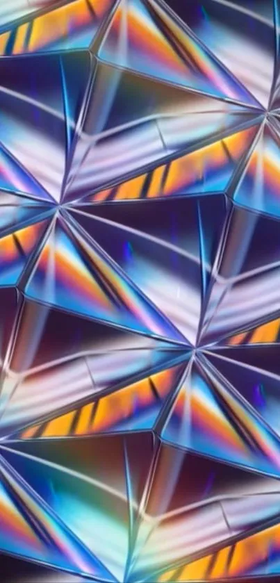 Colorful geometric pattern mobile wallpaper.