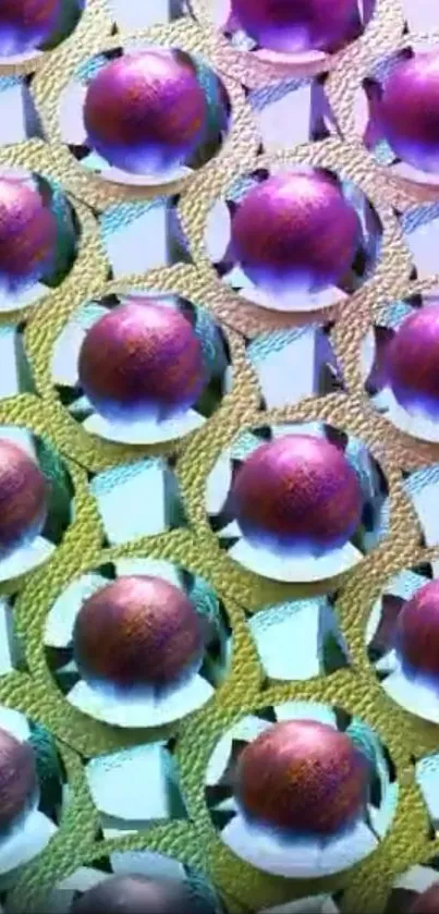 Colorful geometric spheres abstract wallpaper.