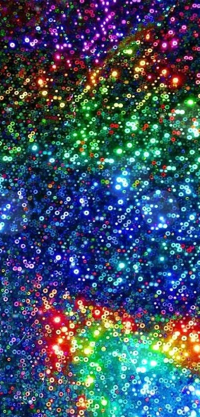 Colorful glitter wallpaper with rainbow sparkles