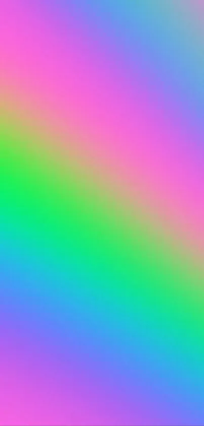 Colorful pink and green gradient wallpaper.