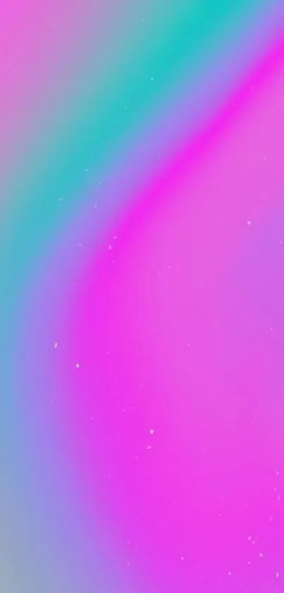 Vibrant pink and teal gradient mobile phone wallpaper.