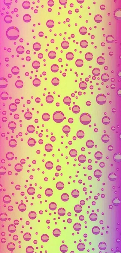 Colorful gradient wallpaper with water droplets.