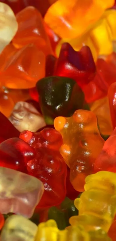 Vibrant image of colorful gummy bears with an appetizing design.