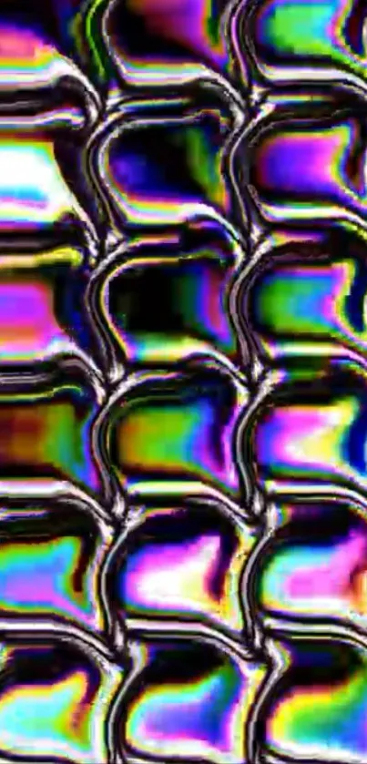 Colorful iridescent abstract pattern wallpaper for mobile phones.