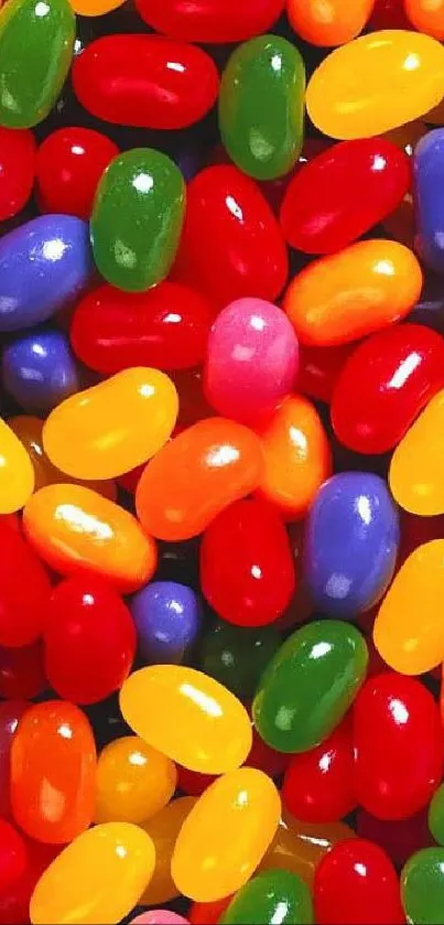 Vibrant and colorful jelly beans mobile wallpaper