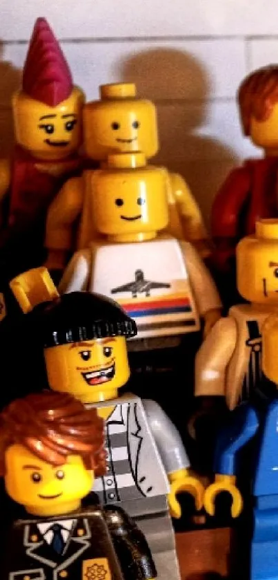 Assorted Lego figures on display showcasing colorful details.