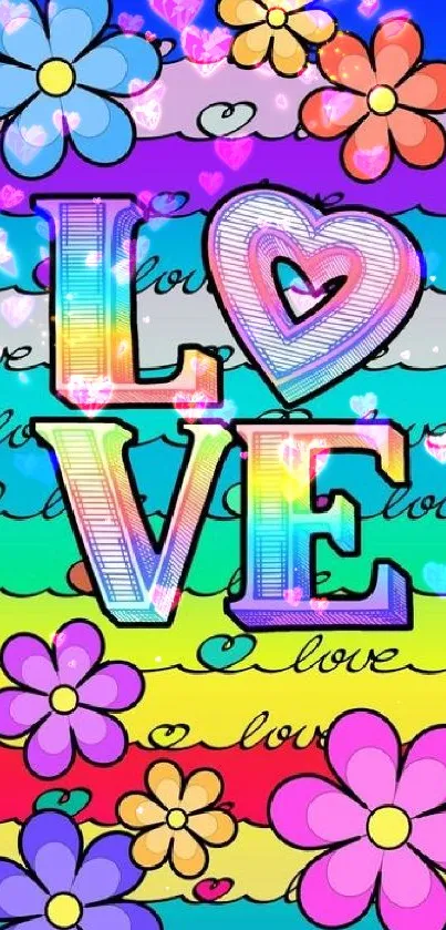 Colorful Love Wallpaper Display - free download