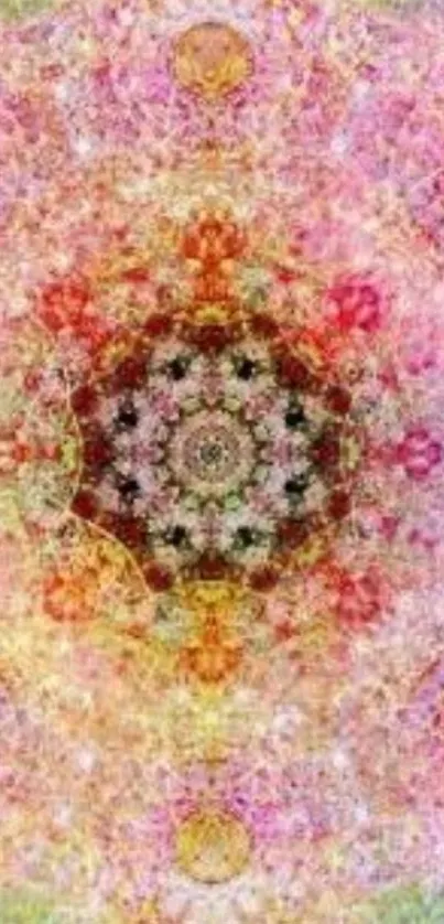 Colorful mandala wallpaper with intricate design.