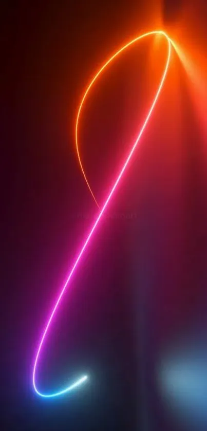Vibrant neon light loop with colorful glow.