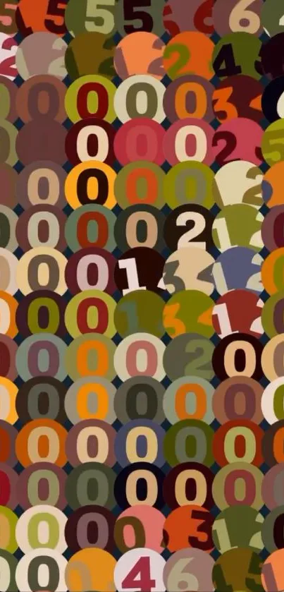 Abstract wallpaper with colorful numbers.