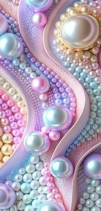 Colorful abstract pattern with pearls.